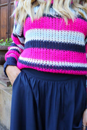 Frede Long Skirt | Navy | Nederdel fra Liberté
