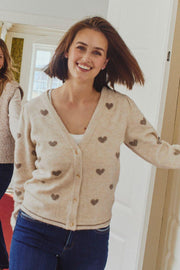 Faith Cardigan 206654 | Moonbeam Mel W Desert T Mel | Strickjacke von Freequent