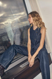 Marlena Nippon Jeans Long | Dark Blue | Jeans fra Mos Mosh