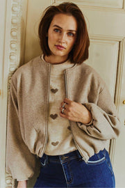 Faith Pullover 206655 | Moonbeam Mel W Desert T Mel | Cardigan fra Freequent