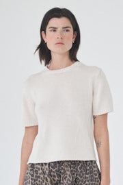 Arin SS Cotton Knit | Ecru | Strik fra Mos Mosh