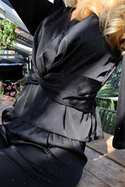 Tiki Ls Twist Blouse | Black Diamond | Bluse fra Liberté