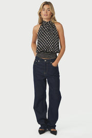 Jos Dot Top | Black | Bluse fra Neo Noir