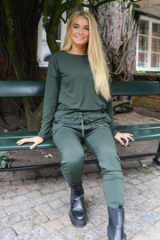 Alma Ls Top (Fleece) | Dark Army | Bluse fra Liberté