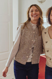 Jump Waistcoat 206808 | Desert Taupe Melange | Jakke fra Freequent
