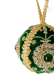 Velvet Ball Christmas Ornament | Green | Julepynt fra Black Colour