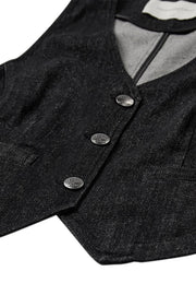 Jean Waistcoat 204975 | Washed Black | Vest fra Copenhagen Muse