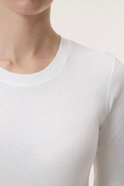 Cotton Blend T-shirt | Ivory | T-shirt fra Closed