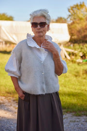 Sleeveless vest in 80% kid mohair V7485 | Beige | Strik fra Atelier C