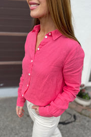 Karli Linen Shirt | Camellia Rose | Skjorte fra Mos Mosh
