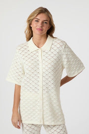 Sette Crochet Blouse | Off White | Strik fra Neo Noir