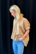 Bleu Belle shirt | Camel | Skjorte fra Atelier C