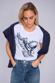 Rem O-SS Eagle Tee   | White | T-shirt fra Mos Mosh