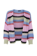 Frey Striped Cardigan | Soft Candy | Strik fra Black Colour – nedsat