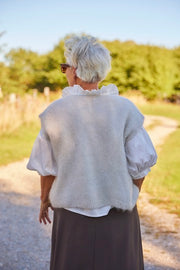 Sleeveless vest in 80% kid mohair V7485 | Beige | Strik fra Atelier C