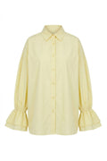 Fiona Floral Sleeve Shirt | Light Yellow | Skjorte fra Avery – nedsat