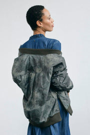 Ruby Print Bomber Jacket | Olive Night | Jakke fra Mos Mosh