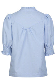 Diana B Stripe Stone Blouse | Light Blue | Bluse fra Neo Noir