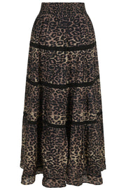 Felicia Leo Voile Skirt | Leopard | Nederdel fra Neo Noir