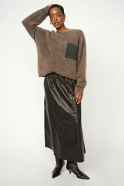 Deena Leather Skirt | Black | Nederdel fra Mos Mosh