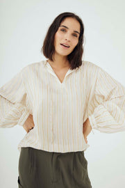 Simi Blouse | Moonbeam W. Gold | Bluse fra Freequent