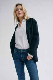 Karita Idun Wool Blazer | Salute Navy | Blazer fra Mos Mosh