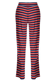 Natalia Straight Pants | Navy Red White Stripe | Bukser fra Liberté