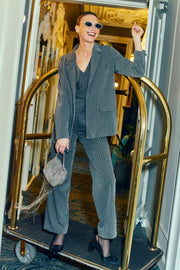 Widy Waistcoat 207140 | Dark Grey Mel W Star Off-White | Jakke fra Freequent