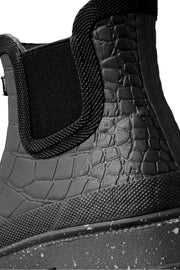 Liv Croco Waterproof WL764 |  Black | Rubber Boots fra Woden