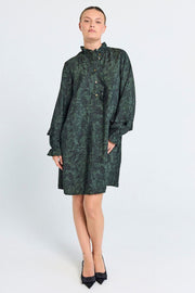 Molin Dress 207074 | Kombu Green W. Black | Kjole fra Freequent