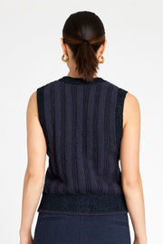 Demi knit vest 54406 | Midtnight | Strik fra Gustav