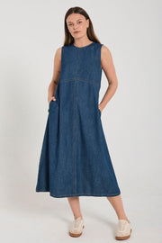 Lisea Dress 206660 | Medium Blue Denim | Kjole fra Freequent