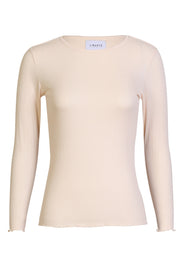 Natalia Ls Round Neck Blouse | Creamy | Bluse fra Liberté