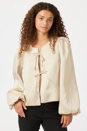 Daliska Dull Satin Blouse | Sand | Bluse fra Neo Noir