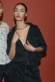 HNice Drapy Shirt  | Black | Skjorte fra HEYANNO