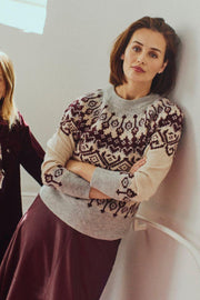 Merla Pullover 206760 | Moonbeam Mel W Med Grey Mel | Strik fra Freequent