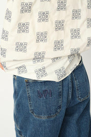Weina Geo Shirt | Ecru | Skjorte fra Mos Mosh