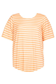 Alma T-Shirt | Orange Peach Stripe | T-shirt fra Liberté