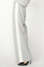 Renzi Stripe Sweatpants | Grey Melange | Bukser fra Mos Mosh