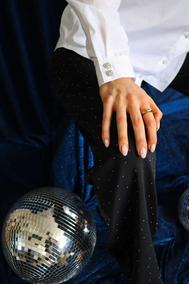 Henne Wide Pants | Black Diamond | Bukser fra Liberté