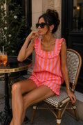 Siri Flouncy Striped Set | Orange