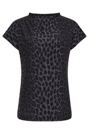 Alma Top | Deep Dark Grey Leo | Bluse fra Liberté