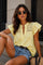 Hazel Ruffle Shirt | Yellow