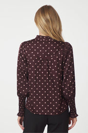 Camisa Dot Blouse | Burgundy | Bluse fra Neo Noir