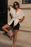 Faye Linen Shirt | Beige