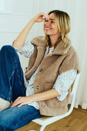 Lamby Waistcoat 206965 | Simply Taupe | Jakke fra Freequent