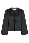 Daliska Matt Satin Bluse | Schwarz | Bluse von Neo Noir – nedsat