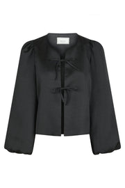 Daliska Dull Satin Blouse | Black | Bluse fra Neo Noir