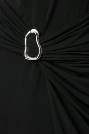 Minja Drapy Dress | Black | Kjole fra Neo Noir