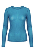 Bobbie Basic Mesh | Blue | Mesh bluse fra Avery